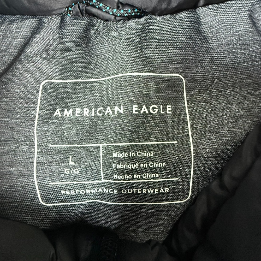 American Eagle Performance Outerwear Men's Large Full Zip Snap Heather Gray Coat - Picture 10 of 14